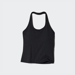 Uniqlo Women's Open Back Halter Bra Top Black M